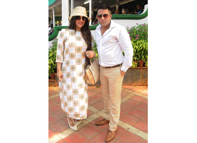 Mr. Waahiid Ali Khan with wife Shaista after winning 